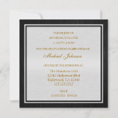 Classe "Or" élégante de 2011 Graduation Invitation (Dos)