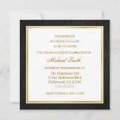 Classe "Or" élégante de 2015 Graduation Invitation (Dos)