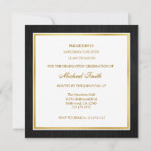 Classe "Or" élégante de 2016 Graduation Invitation (Dos)