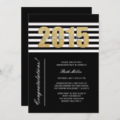 Classe par bandes de 2015 Graduation Invitation (Devant / Derrière)