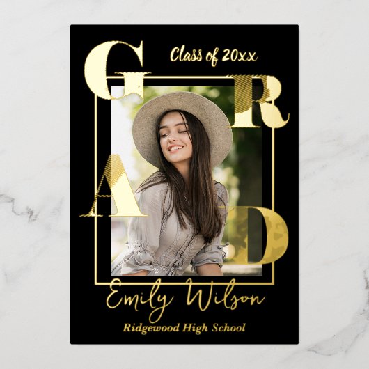 Classe photo mignonne de 2025 Faire-part de gradua (Recto)