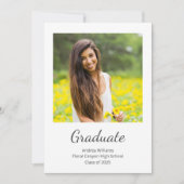 Classe photo moderne de 2025 Faire-part de graduat (Devant)