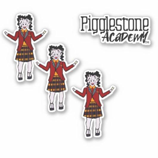 Classe Pigglestone Academy Cochon 6 Sticker (Devant)