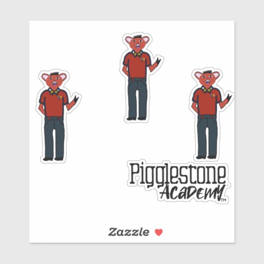 Classe Pigglestone Academy Pig 5 Sticker (Feuille)
