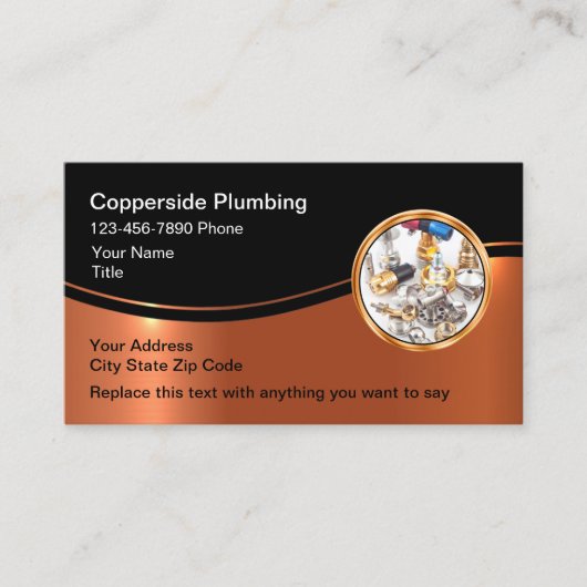 Classé Plumber thème Cartes de visite modifiables (Devant)