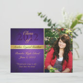 Classe pourpre vintage des invitations d'obtention (Debout devant)