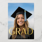 Classe Pressing Foil Gold GRAD de 22 Faire-part (Recto)