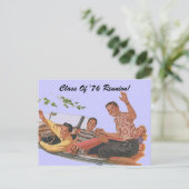 Classe Retro Carte Postale Réunion Amis (Debout devant)