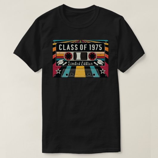 Classe rétro de T-shirt 1975 (Design devant)