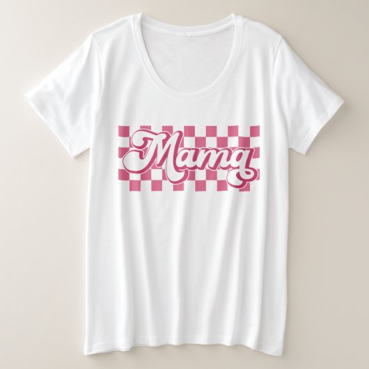 Classé Retro Mama À damiers rose (Design devant)