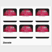 Classe Reunion rouge et noir Nom tag Sticker (Feuille)