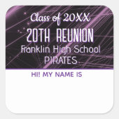 Classe Reunion violet Nom étiquette Sticker (Devant)