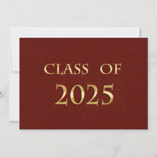 Classe rouge et or de la carte 2025 (Devant)