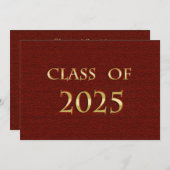 Classe rouge et or de la carte 2025 (Devant / Derrière)