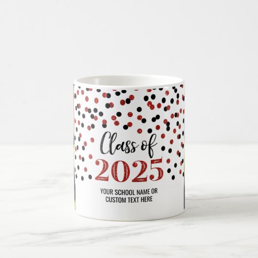 Classe rouge noire de Mug de café 2025 (Centre)