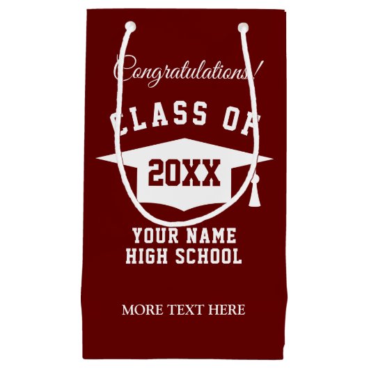 Classe secondaire couleur personnalisée sacs cadea (Devant)