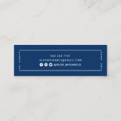 Classe simple moderne bleue de la carte de nom de (Dos)