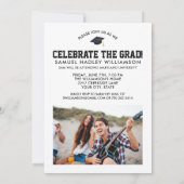 Classe simple Photos Grad & Invitation de la fête (Dos)