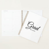 Classe supérieure année noir blanc texte de script (Devant avec enveloppe)