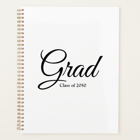 Classe supérieure année noir blanc texte de script (Devant)