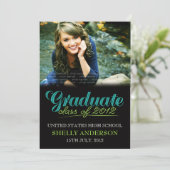 Classe supérieure de 2012 Invitation moderne Blue  (Debout devant)