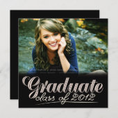 Classe supérieure de Invitation blanc moderne 2012 (Devant / Derrière)