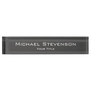 Classé Unique Grey tendance élégant bureau plaque 
