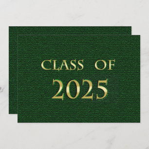 Classe verte et or de la carte de fin d'études 202