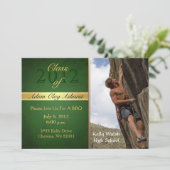 Classe verte vintage des invitations d'obtention (Debout devant)