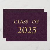 Classe violet et or de la carte 2025 (Devant / Derrière)