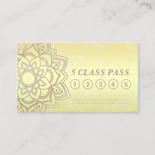 Classe Yoga Studio Pass Gold Noir Mandala Fidélité