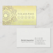 Classe Yoga Studio Pass Gold Noir Mandala Fidélité (Devant / Derrière)