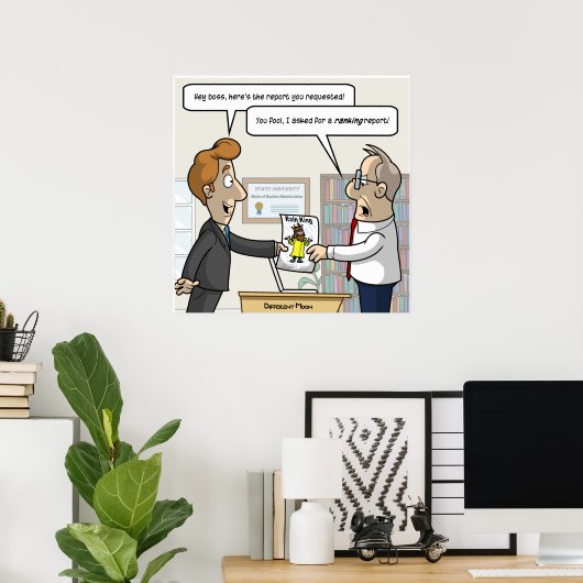 Classement comptable Rapport Punny Poster (Bureau à domicile)