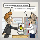 Classement comptable Rapport Punny Poster (Devant)