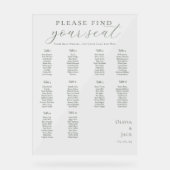 Classements de sièges mariages modernes Sage Green (Recto)