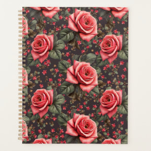 Classeur avec beau motif rose