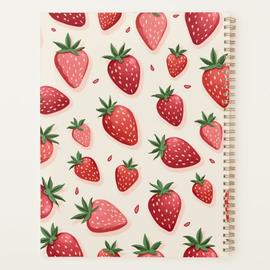 Classeur avec motif à fraise mignon (Dos)
