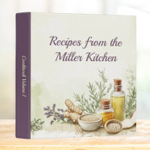 Classeur de la recette personnalisée de la famille