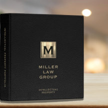 Classeur de portefeuille de luxe avec logo initial