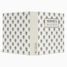 Classeur de recette Vintage personnalisé de tulipe