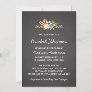 CLASSEUR FLORAL  INVITATION À LA DOUCHE BRIDALE