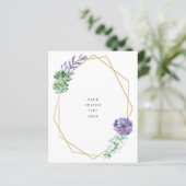 Classeur insérer carte plate Purple Succulents (Debout devant)