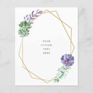 Classeur insérer carte plate Purple Succulents