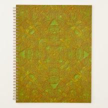Classeur Mandala Damas Citron