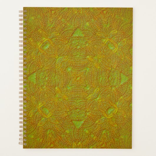 Classeur Mandala Damas Citron (Devant)