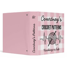 Classeur Motif Crochet personnalisé