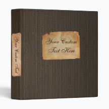 Classeur personnalisé de structure vintage de 1"