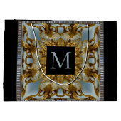 Classeurs Élégant Monogramme Grand Sac Cadeau (Dos)