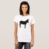 Classez le T-shirt blanc simple de dames de M avec (Devant entier)
