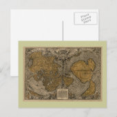 Classic 1531 Carte du monde antique par Oronce Fin (Devant / Derrière)